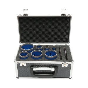 Set 7 carote diamantate 10-68mm, filet interior M14 + 2 discuri 115, 125mm pentru placi ceramice, marmura, granit Breckner Germany, BRECKNER GERMANY, BK93061 - Img 3