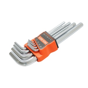 Set 9 chei imbus hexagonale 1.5-10mm cu brat lung din otel forjat nichelat, Cod: DISPY25 - Img 4