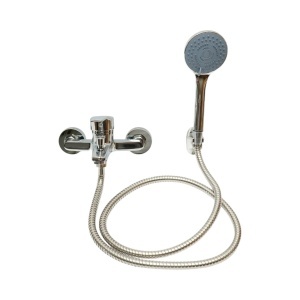 Set baterii baie si bucatarie 3 in 1, baterie cada cu para dus si furtun, baterie lavoar, baterie chiuveta bucatarie, monocomanda, crom lucios, aliaj zinc, furtunuri incluse, DISVM26 - Img 13