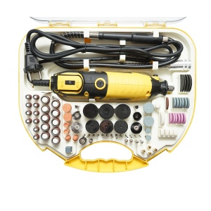 Set trusa mini freza 185W, 220V tip biax, 9 trepte viteza 8000-35000rpm 211 piese, Cod: DISPT57, Marca: CROWNMAN - Img 3