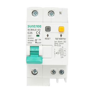 Siguranta diferentiala 1P+N, 25A, 30mA, Cod: DISMB34, Brand: SUNTREE - Img 1