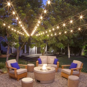 Sistem iluminat LED exterior 12 socluri E27, cablu 6m, 220V IP44, Cod: BK69966, Brand: BRECKNER GERMANY - Img 1
