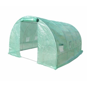 Solar de gradina 400x300x200cm, folie verde PE cu plasa 140g/mp UV, 1 usa, 8 ferestre, teava otel galvanizat 19mm THOR, THOR, 40TH444