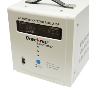 Stabilizator automat de tensiune monofazic cu releu 10000VA/140-260V, 2 prize schuko 230V, afisaj LCD, Cod: BK79723, Marca: BRECKNER GERMANY - Img 4