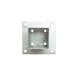 Suport stalp aplicat, fixare in suruburi 71x71x150, otel zincat, galvanizat, Cod: DISLX53 - Img 3