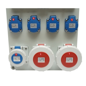 Tablou grup prize organizare santier 4x230V/16A, 2x400V/32A, 1x250V/16A, 12 module 400x300x186mm IP67 SUNTREE, Cod: DISPK17, Marca: SUNTREE - Img 3