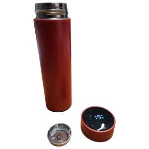 Termos digital din inox – 500 ml, afișaj LED, menține rece 24h / cald 18h - rosu - Img 3