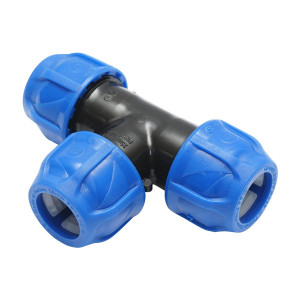 Teu egal compresiune, D25x25x25mm, PN16, pentru sisteme de irigatii, Cod: DISLV89, Poelsan - Img 3