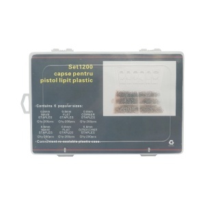 Trusa capse pentru pistol lipit plastic 1200 piese, BRECKNER GERMANY, BK75009 - Img 3