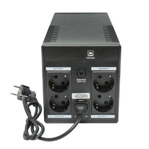UPS 1000VA/600W cu baterii 2x7Ah si 4 prize shuko, LCD, USB, AVR, Cod: BK69765, Brand: BRECKNER GERMANY - Img 2