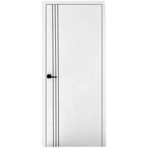 Usa interior, KD 18, lemn & mdf, 60x200cm, alb mat, reversibila, KDoors