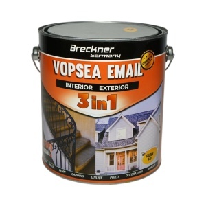 Vopsea email anticoroziva 3 in 1 galben 440 pe baza de solvent 3.5L, direct pe rugina, interior si exterior Breckner Germany, BK89053