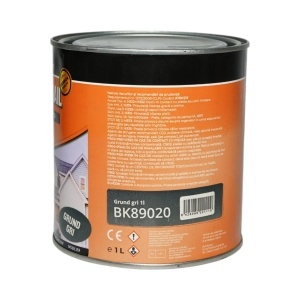 Vopsea email anticoroziva 3 in 1 grund gri pe baza de solvent, direct pe rugina, interior si exterior 1L Breckner Germany, BK89020 - Img 3