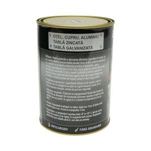 Vopsea email anticoroziva 3 in 1 pentru metal, direct pe rugina, pe baza de apa, negru 2000g Breckner Germany, BK00215 - Img 3