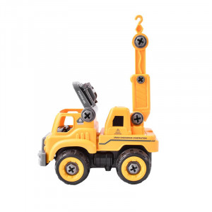 Autospeciala macara cu telecomanda, jucarie de constructie care se monteaza DIY, Cod: DISCR02, Double E - Img 6