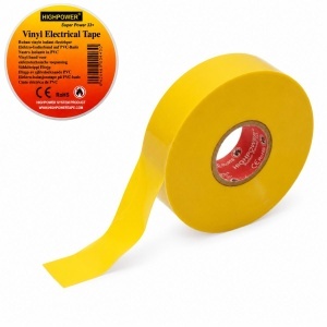 Banda izolatoare galbena vinil 19mm x 20m Premium Super Power 33+ HighPower, AAB852