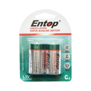 Baterie alcalina C 1.5V LR14 AM2 2 buc/set Entop, DISVN38