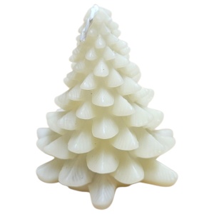 Brăduț decorativ cu lumină LED alb cald – 8 cm, culori pastel - galben