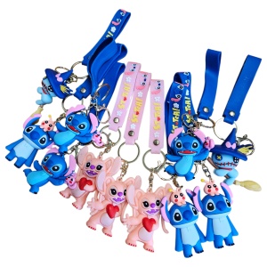 Breloc Stitch pe Mătură – Accesoriu Amuzant pentru Chei și Rucsacuri - Img 3
