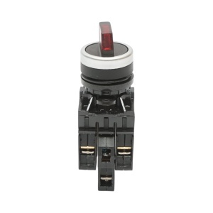 Buton selector iluminat 220V AC LED rosu cu 3 pozitii 2NO, 10A/600V AC, 1A/250V DC LA42 Breckner Germany, BRECKNER GERMANY, BK76744 - Img 2