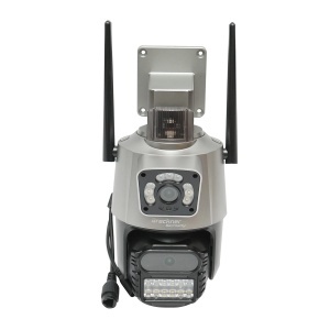 Camera de supraveghere lentila duala 6 MP, P2P WIFI 2.4G, rotire 360 grade PTZ cu senzor de miscare, sirena, detectie umana si aplicatie iCSee, BRECKNER GERMANY, BK79697