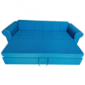Canapea Extensibila Nixos, 240x80x85cm, 3 locuri, Luna 16 Turkis, Glasspandoor - Img 5