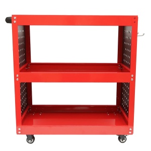 Carucior metalic pe roti cu 3 rafturi si suporti pentru scule 670x370x730mm, Cod: DISMC83 - Img 4