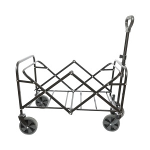 Carucior transport pliabil de gradina si camping cu roti, maner extensibil, cadru metalic, material textil 70x48x47cm Breckner Germany, BRECKNER GERMANY, BK99227 - Img 6