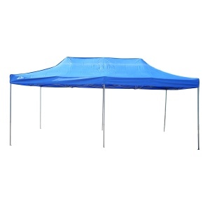 Cort pavilion pliabil 3x6m albastru impermeabil, inaltime reglabila, cadru metalic Breckner Germany, BRECKNER GERMANY, BK76220