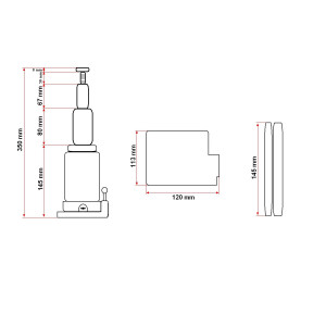 Cric hidraulic cu piston dublu 5 tone 154mm, Cod: DISCRH5D, - Img 7