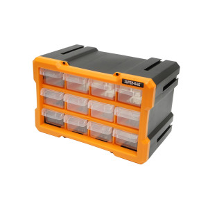 Cutie depozitare galbena din plastic modulara, 12 sertare 158x266x170mm, Cod: BK78048G, Breckner Germany - Img 2