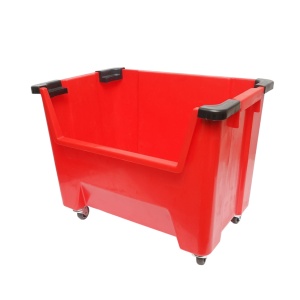 Cutie plastic depozitare cu roti 545x345x395mm rosie, Cod: DISA530TK, Brand: BRECKNER GERMANY - Img 2