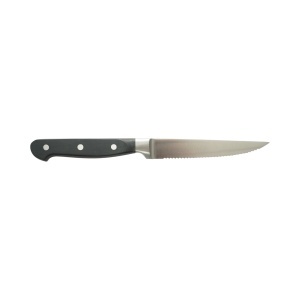 Cutit steak profesional 11cm, lama zimtata otel 5Cr15MoV, maner ABS negru Breckner Germany, AAA415 - Img 3