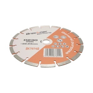 Disc diamantat segmentat 230x22.23mm, segment 10mm pentru caramida, beton, zidarie, boltari, piatra Breckner Germany, BRECKNER GERMANY, BK79748 - Img 3