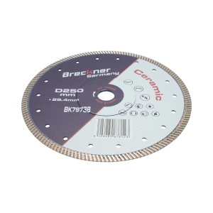 Disc diamantat turbo 250x25.4mm, segment 10mm pentru gresie, faianta, ceramica dura, marmura, granit Breckner Germany, BRECKNER GERMANY, BK79738 - Img 3