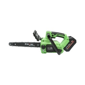 Drujba electrica profesionala cu 2 acumulatori 20V, 4Ah Li-ion, motor brushless, display digital LED, lama 12 inch (300mm) Breckner Germany, BK99683 - Img 4