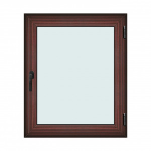 Fereastra 100x120cm, 1 canat, mahon, dreapta si rabatare, Klass, 7cm, 6 camere, 2 garnituri - Img 1