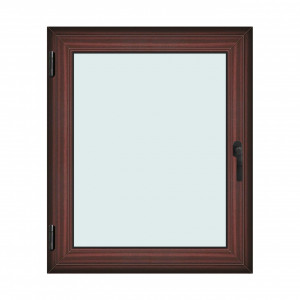 Fereastra 100x120cm, 1 canat, mahon, stanga si rabatare, Klass, 7cm, 6 camere, 2 garnituri - Img 1