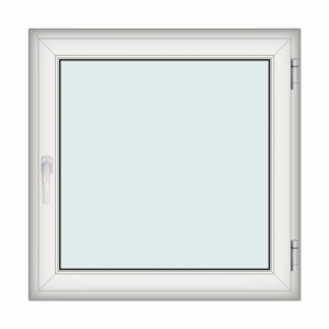 Fereastra 110x110cm, 1 canat, alb, dreapta si rabatare, Klass, 7cm, 6 camere, 2 garnituri