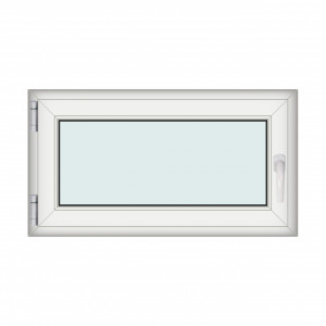 Fereastra 110x60cm, 1 canat, alb, stanga si rabatare, Klass, 7cm, 6 camere, 2 garnituri