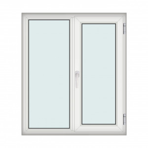 Fereastra 120x140cm, 2 canate, alb, dreapta si rabatare, Klass, 7cm, 6 camere, 2 garnituri - Img 1