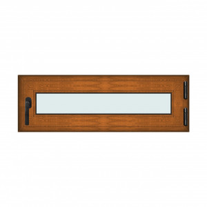 Fereastra 120x40cm, 1 canat, maro, stejar auriu, dreapta si rabatare, Klass, 7cm, 6 camere, 2 garnituri