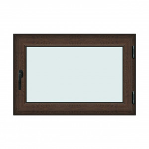 Fereastra 120x80cm, 1 canat, wenge (tabac), dreapta si rabatare, Klass, 7cm, 6 camere, 2 garnituri