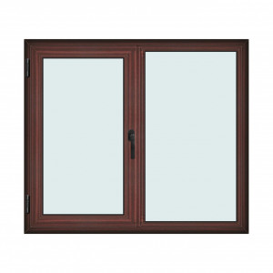 Fereastra 150x130cm, 2 canate, mahon, stanga si rabatare, Klass, 7cm, 6 camere, 2 garnituri - Img 1
