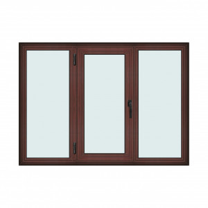 Fereastra 180x130cm, 3 canate, mahon, stanga si rabatare, Klass, 7cm, 6 camere, 2 garnituri - Img 1