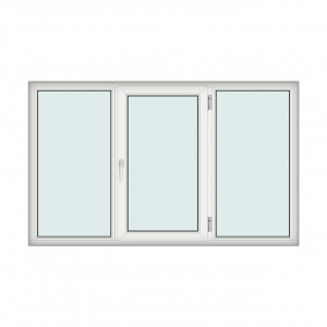 Fereastra 230x140cm, 3 canate, alb, dreapta si rabatare, Klass, 7cm, 6 camere, 2 garnituri