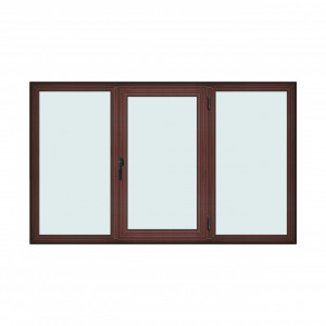 Fereastra 230x140cm, 3 canate, mahon, dreapta si rabatare, Klass, 7cm, 6 camere, 2 garnituri