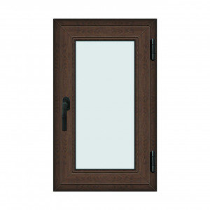 Fereastra 60x100cm, 1 canat, wenge (tabac), dreapta si rabatare, Klass, 7cm, 6 camere, 2 garnituri - Img 1