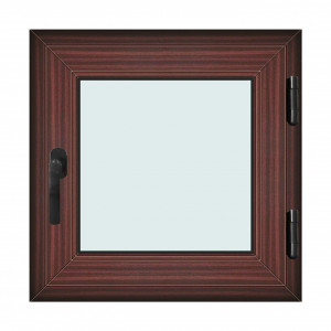 Fereastra 70x70cm, 1 canat, mahon, dreapta si rabatare, Klass, 7cm, 6 camere, 2 garnituri - Img 1