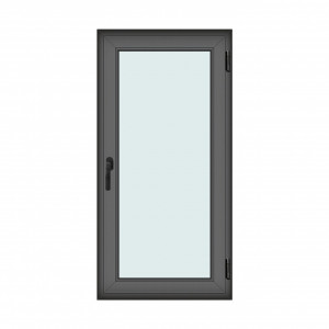 Fereastra 80x160cm, 1 canat, antracit, dreapta si rabatare, Klass, 7cm, 6 camere, 2 garnituri